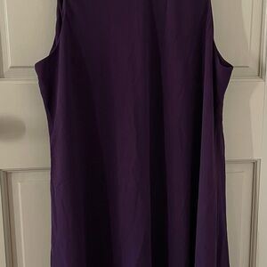 Lauren Ralph Lauren Women's Sleeveless Purple Shift Dress